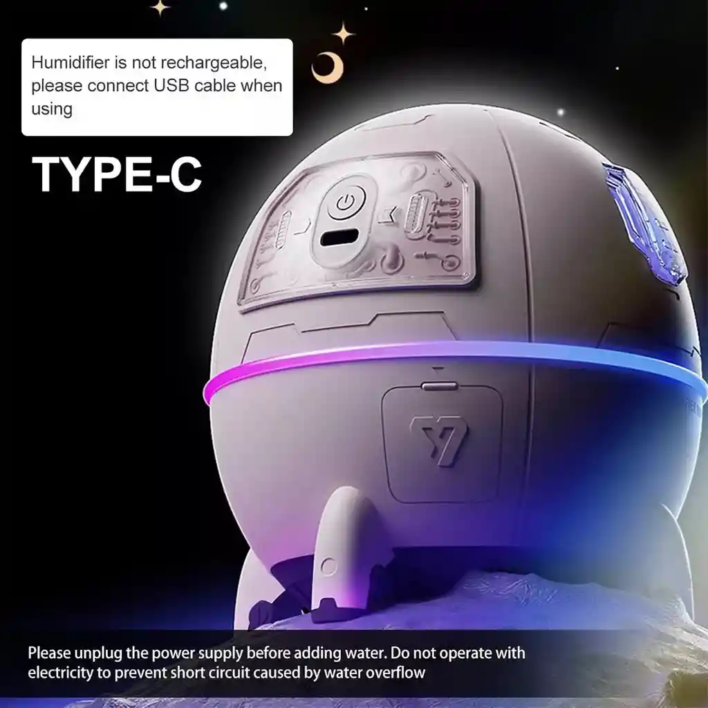 Humidificador Mini Space Capsule, 220 Ml Usb