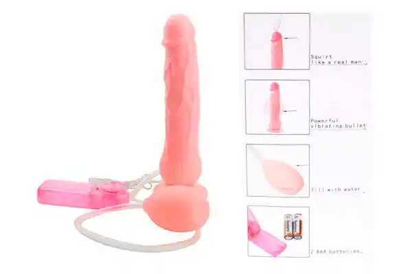 Dildo Eyaculador Con Vibración