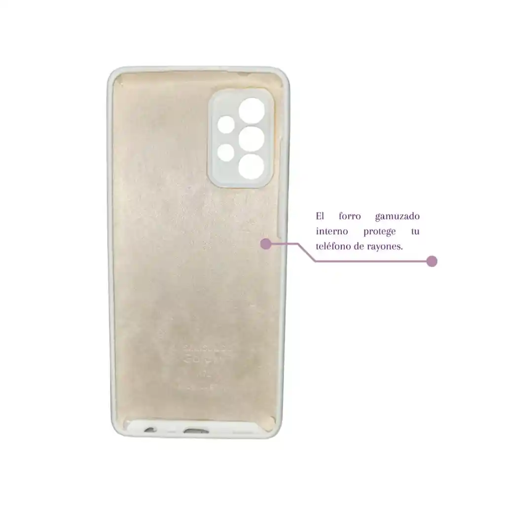 Silicone Case Para Samsung A72 Con Protector De Cámara