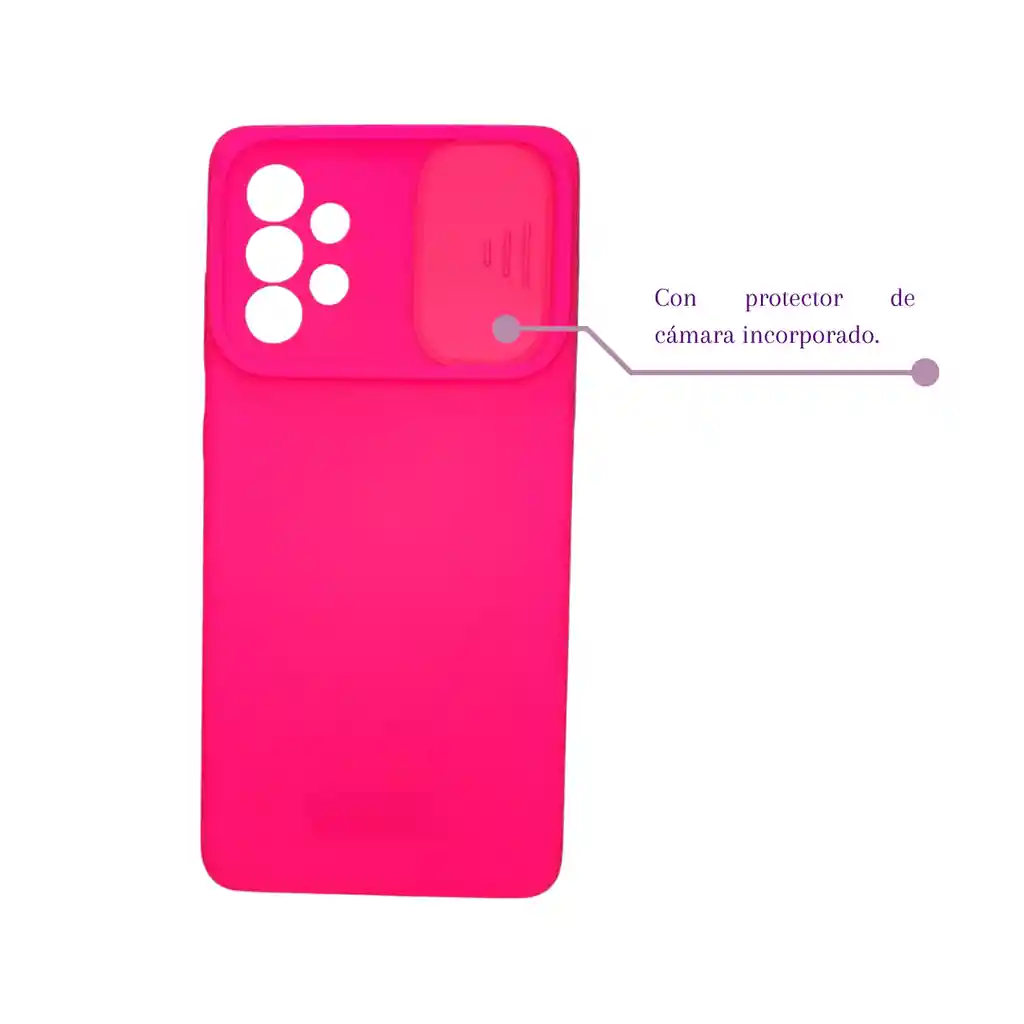 Silicone Case Para Samsung A72 Con Protector De Cámara