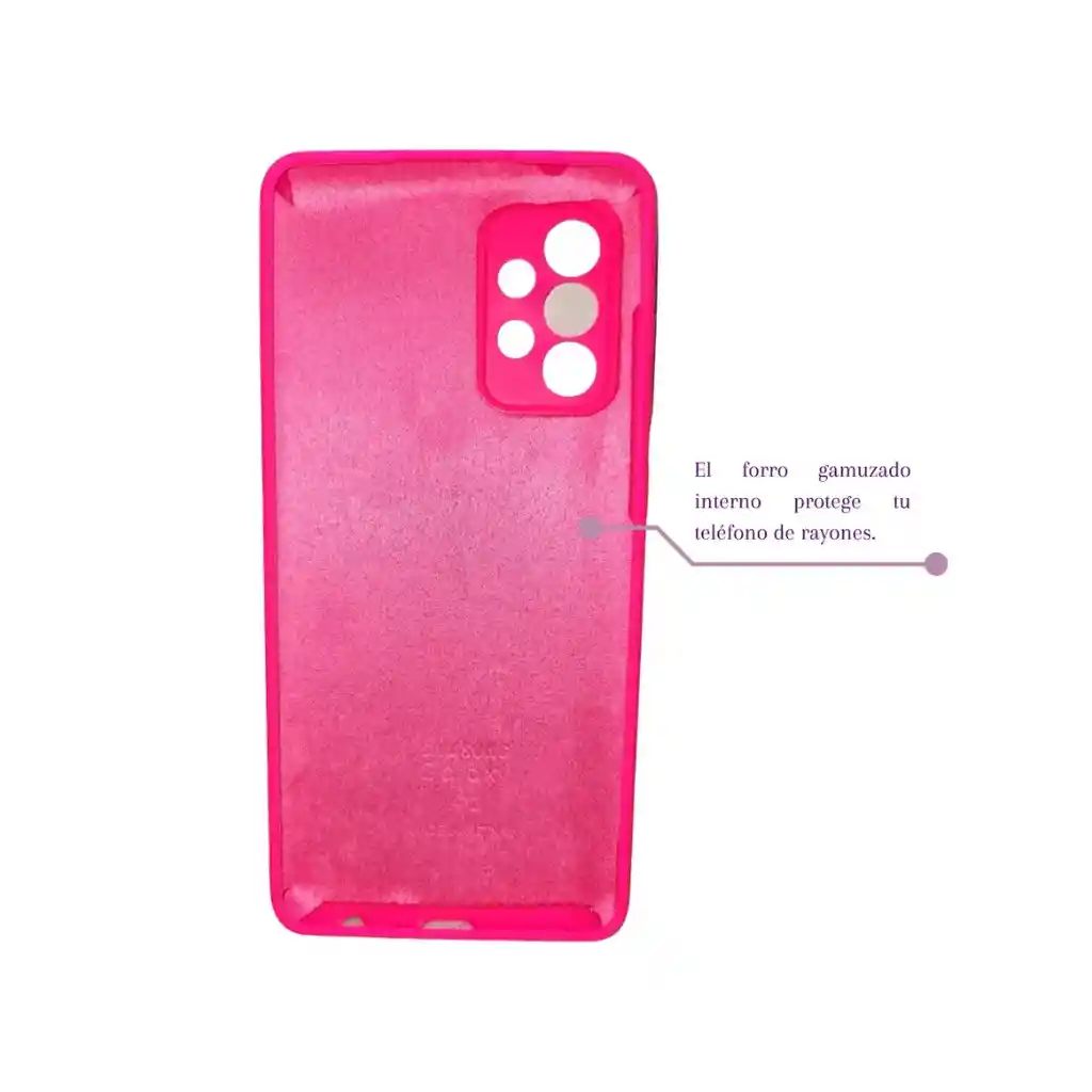 Silicone Case Para Samsung A72 Con Protector De Cámara