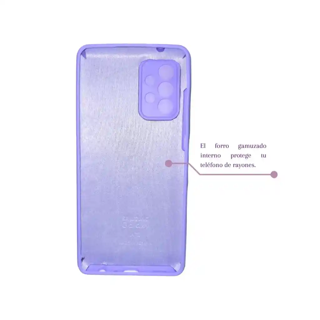 Silicone Case Para Samsung A72 Con Protector De Cámara