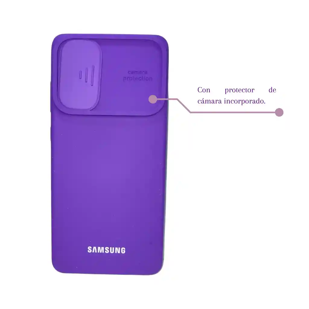 Silicone Case Para Samsung A72 Con Protector De Cámara