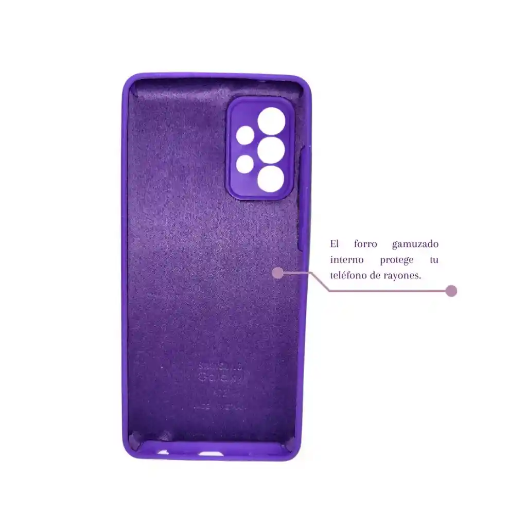 Silicone Case Para Samsung A72 Con Protector De Cámara