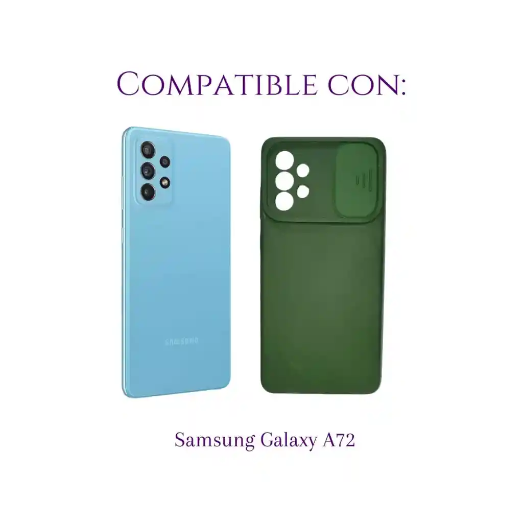 Silicone Case Para Samsung A72 Con Protector De Cámara