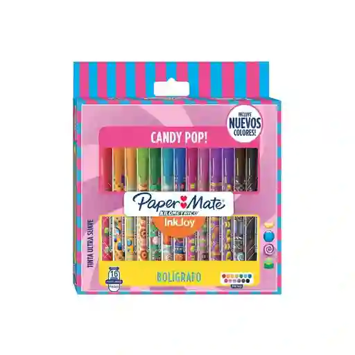 Boligrafos Paper Mate Candy Pop X 16 Unidades