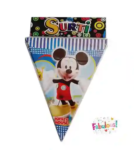 Banderines Niño Mickey 22 X 17 C/banderin