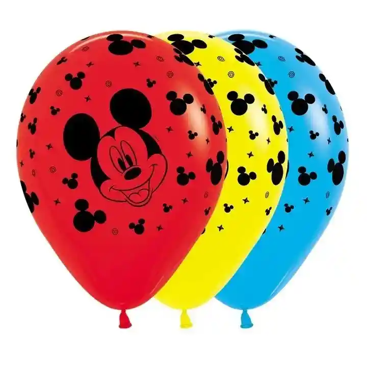 Bombas Globos R12 Fashion Mickey Mouse Surtido X 10 Unidades Sempertex