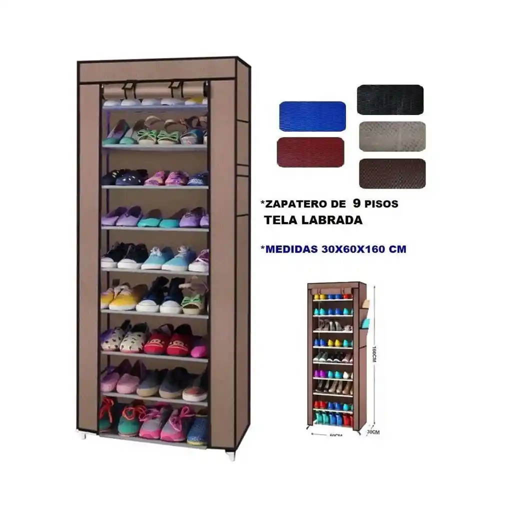 Organizador De Zapatos Armable Zapatera De 9 Niveles Tipo Funda