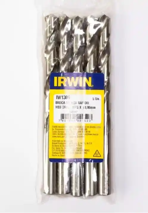 Broca Acero Rapido Hss 10mm Irwin