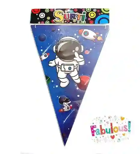 Banderines Niño Astronauta 33 X 23 C/banderin
