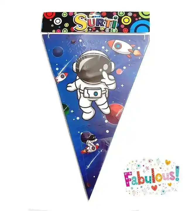 Banderines Niño Astronauta 33 X 23 C/banderin