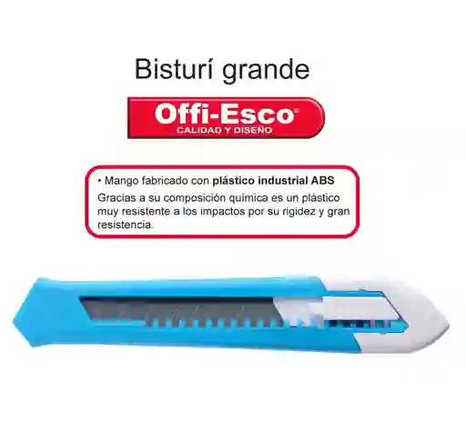 Bisturi Exacto Plastico Grande Offi Esco Oe-112 Colores Surtidos