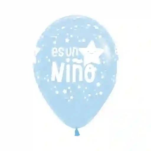 Bombas Globo R12 Pastel Mate Azul Es Un Niño Estrella Infinity X 10 Unidades