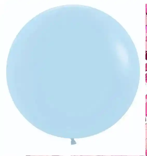 Bomba Globo R24 Pastel Mate Azul X Unidad Sempertex