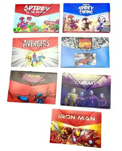 Carpeta Fuelle Plastica Para Niño Universo Marvel 221-003 Primavera