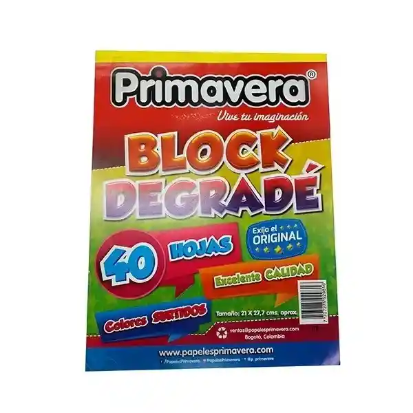 Block Degradado Degrade Primavera Carta 40 Hojas