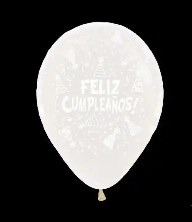 Bombas Globos R12 Fashion Cristal Feliz Cumpleaños Gorrito Paquete X 10 Sempertex