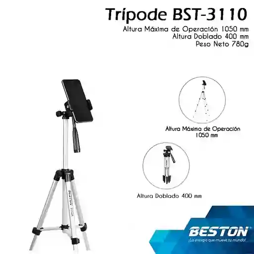 Tripode Para Camara Con Soporte Para Celular Bst-3110a