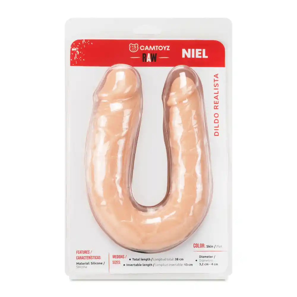 Dildo Doble Niel Piel 38 Cm Camtoyz