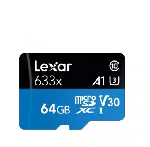 Memoria Micro Sd 64gb - Class 10, A1, Uhs-i (u3), V30, 633x (up To 100mb/s Read, Up To 45mb/s Write) - Lexar