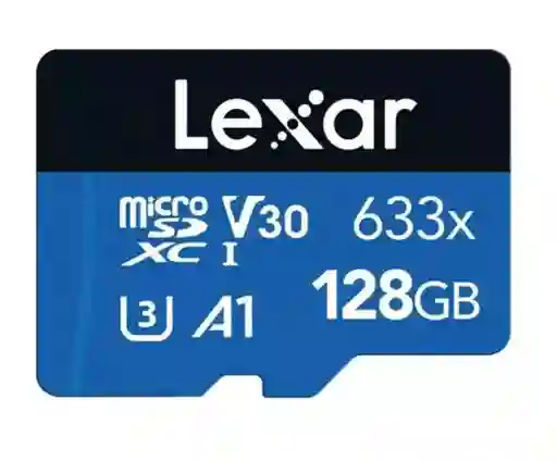 Memoria Micro Sd 128gb - Class 10, A1, Uhs-i (u3), V30, 633x (up To 100mb/s Read, Up To 45mb/s Write) - Lexar