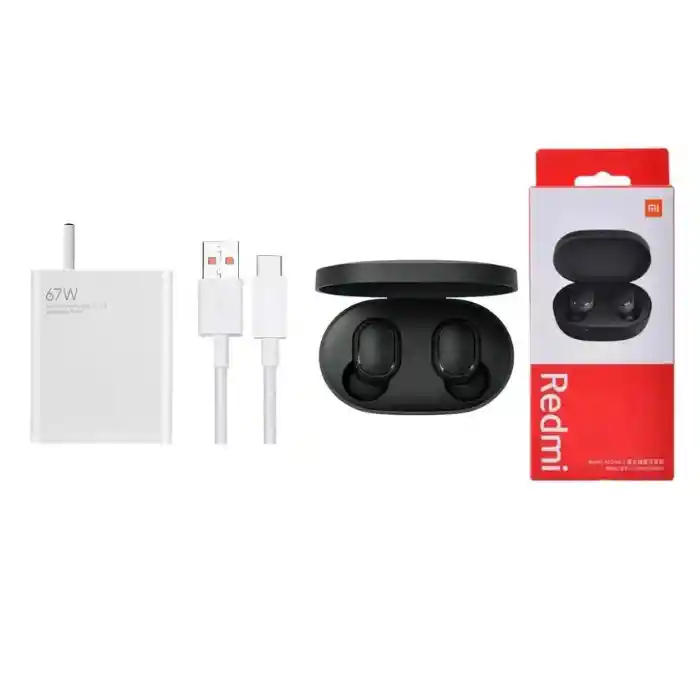 Cargador Xiaomi 67w Carga Rápida+audífonos Redmi Airdots 2 Xiaomi Inalambricos