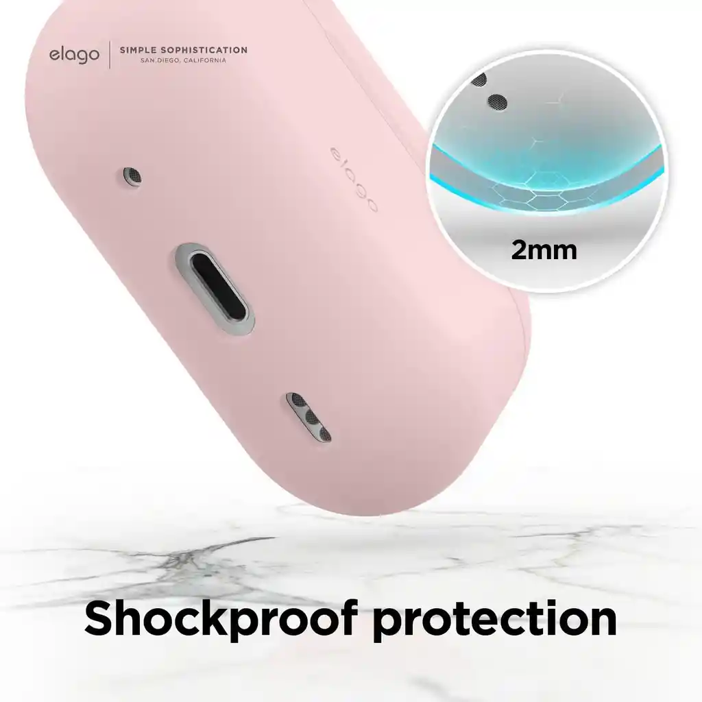 Elago Estuche Para Airpods Pro 2 Con Arnés Silicona En Rosado