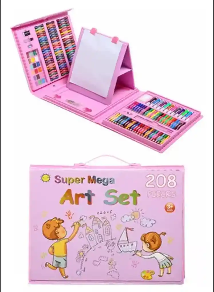 Set De Arte Dibujo Colores Para Niños Maleta X208 Piezas