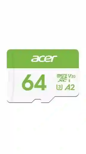 Memoria Micro Sd - Msc300-64gb - C10-v30-a2-u3-uhs-i (hasta 160 Mb/s De Lectura Y Hasta 70 Mb/s De Escritura) - Acer
