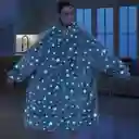 Abrigo Cobija Luminosa Capa De Felpa Estampado De Estrellas