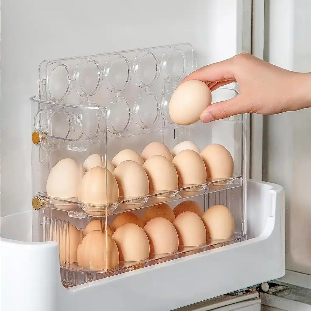 Organizador De Huevos De 3 Niveles Para 30 Huevos