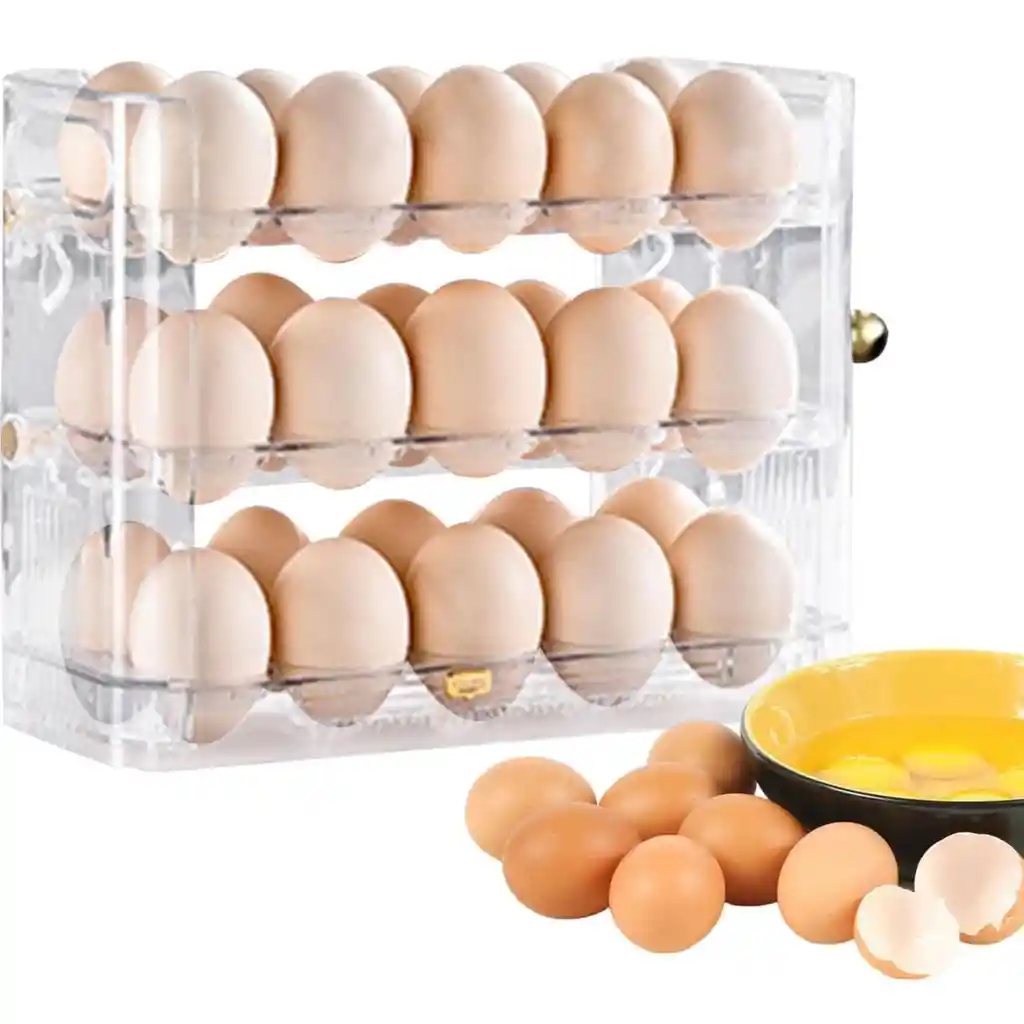 Organizador De Huevos De 3 Niveles Para 30 Huevos