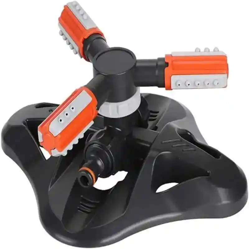 Aspersor Rociador Riego 360 Rotacion Automatica De Jardin Gris Naranja