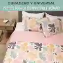 Cubrelecho Edredon Quilt Doble Estampado Doble Faz +fundas