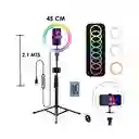 Aro De Luz Multicolor Con Tripode Selfie 45cm Rgb45