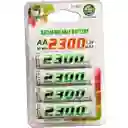 4 Pilas Baterías Aa Recargables Ironbat 2300 Mah