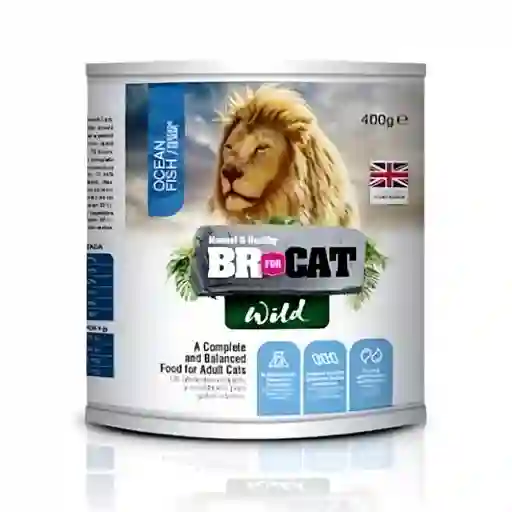 Alimento Húmedo Para Gato Lata Br For Cat Wild Ocean Fish ( Pescado) X 400 G