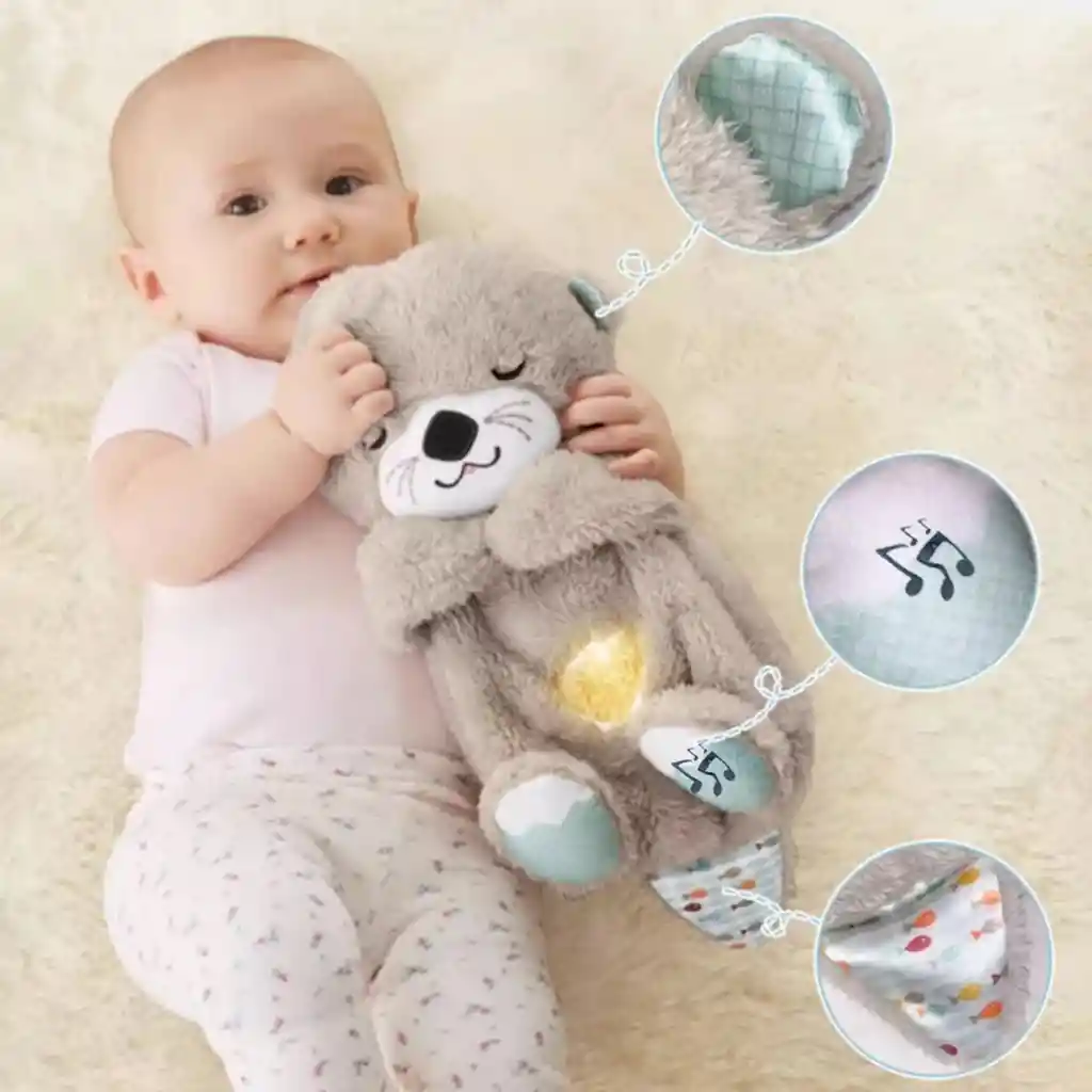 Peluche Realista Nutria Bebe Estimulacion Sensorial Sonido