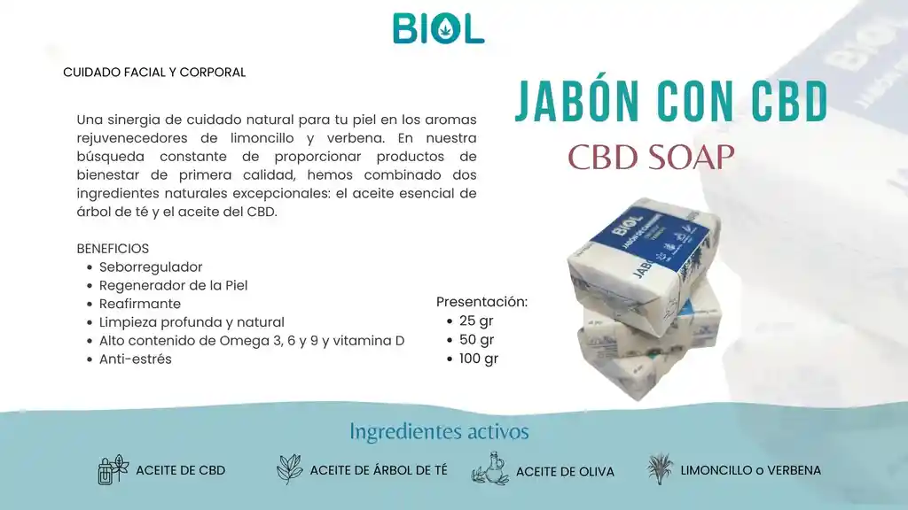 Jabón Con Cbd Verbena 50gr