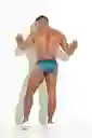 Talla Xl Luxe Sport Bikini Bañador Hombre Azul Petróleo Lycra Blokes