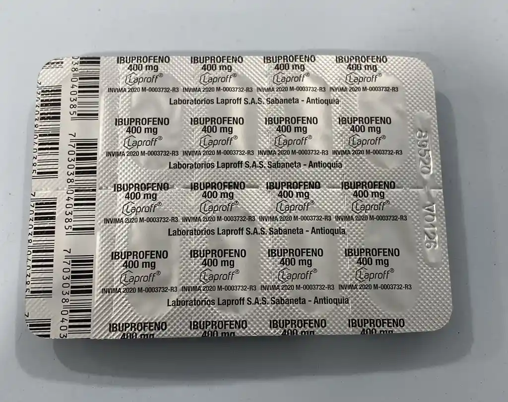 Ibuprofeno 400mg X 10 Tabletas