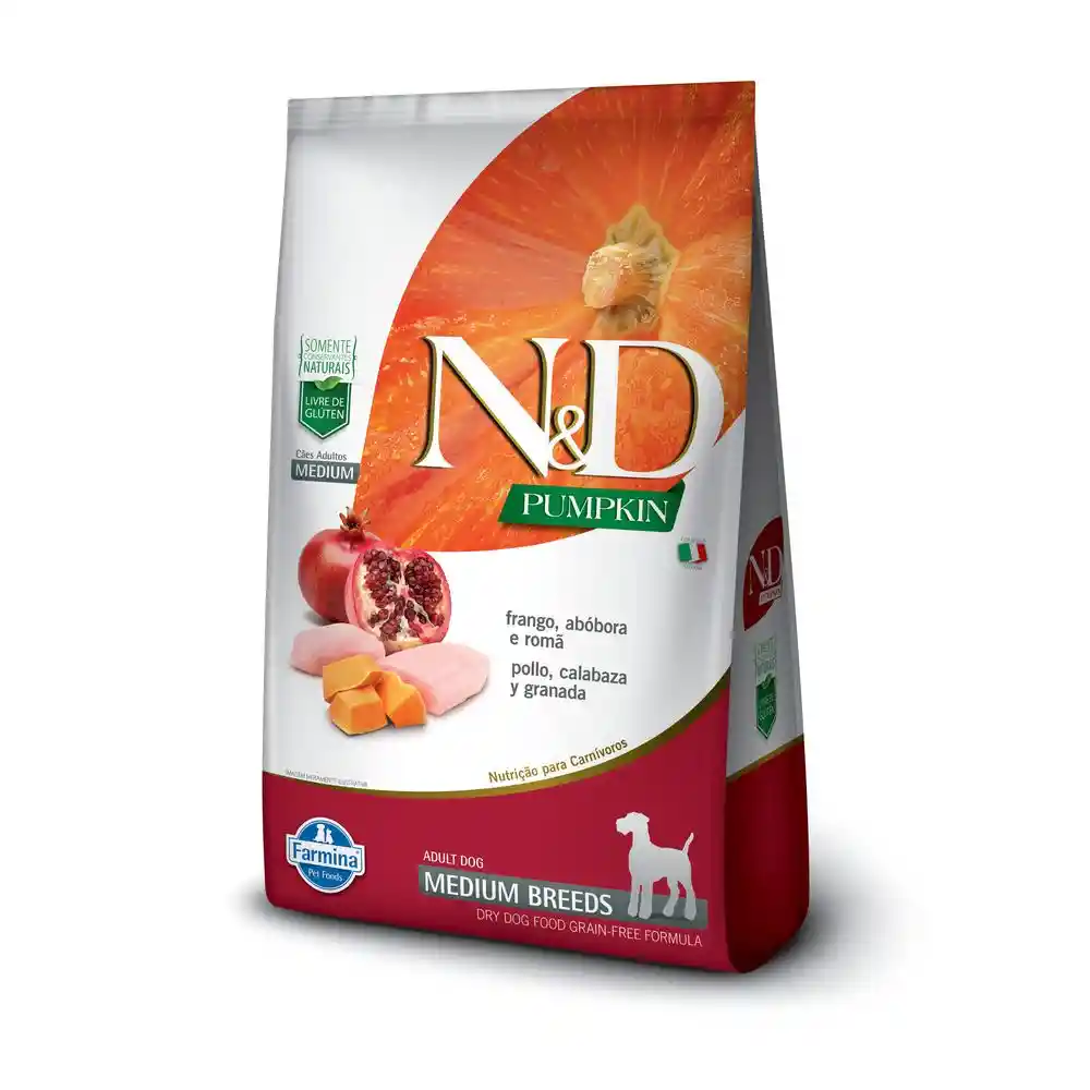 Nd Pumpkin Adult Med Frango X 10 Kg