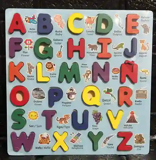 Rompecabezas Abecedario Madera Juego Didactico 30x30