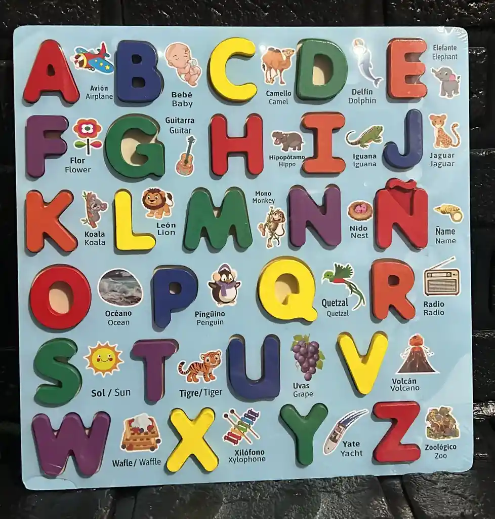 Rompecabezas Abecedario Madera Juego Didactico 30x30
