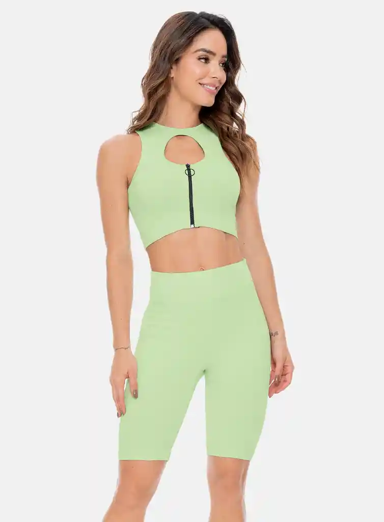 Top Deportivo Mujer Con Cierre Sin Costuras Talla Única