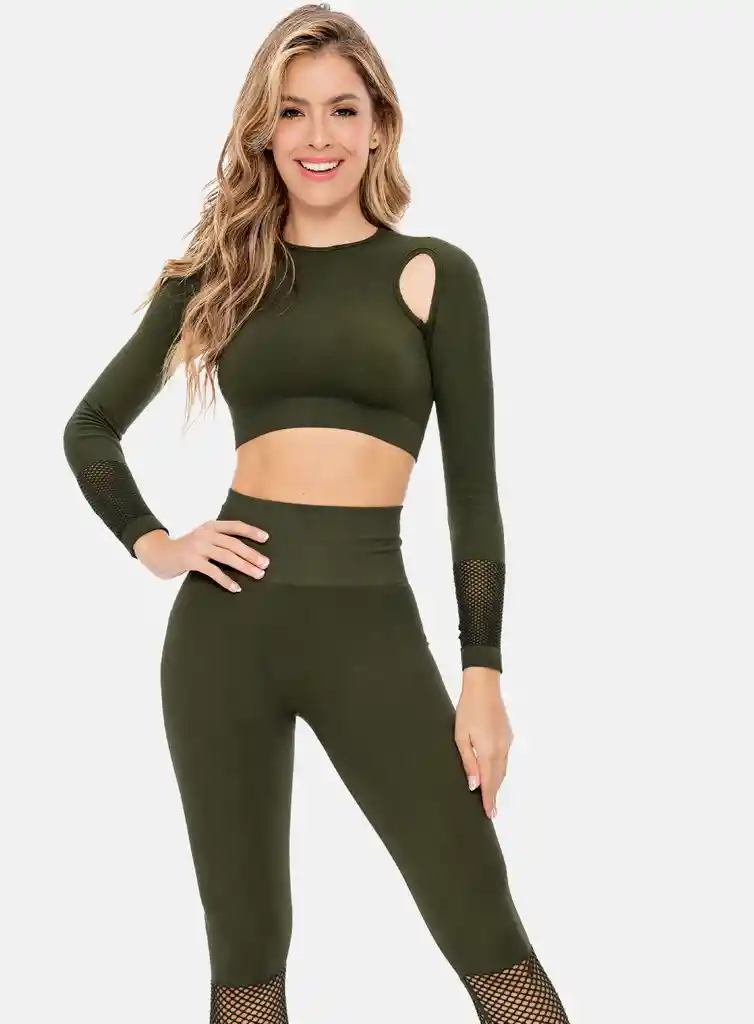 Top Deportivo Mujer Manga Larga Sin Costuras Talla Única