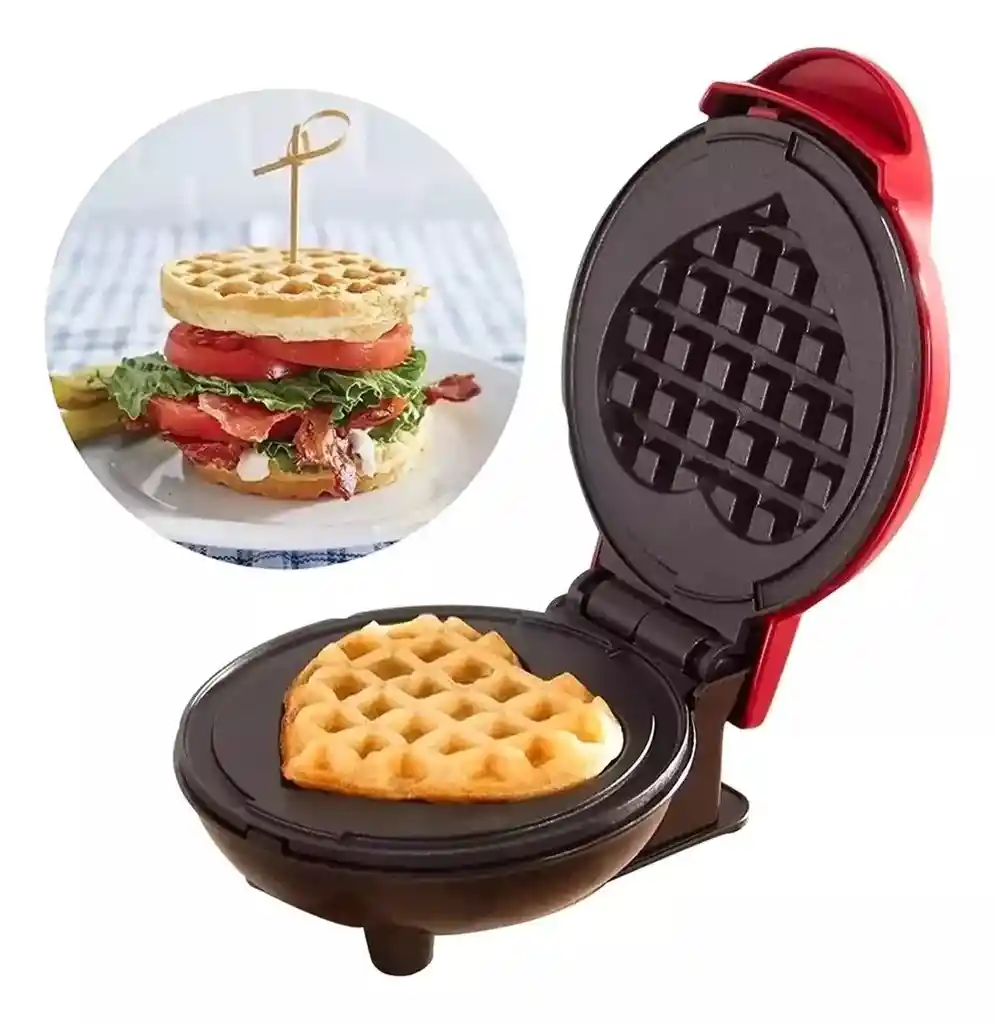 Waflera Eléctrica Para Waffles En Forma De Corazón