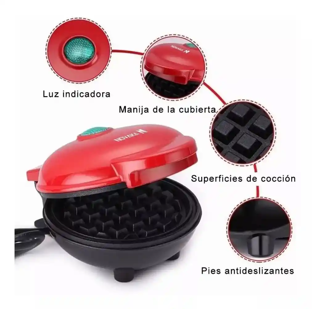 Waflera Eléctrica Para Waffles En Forma De Corazón