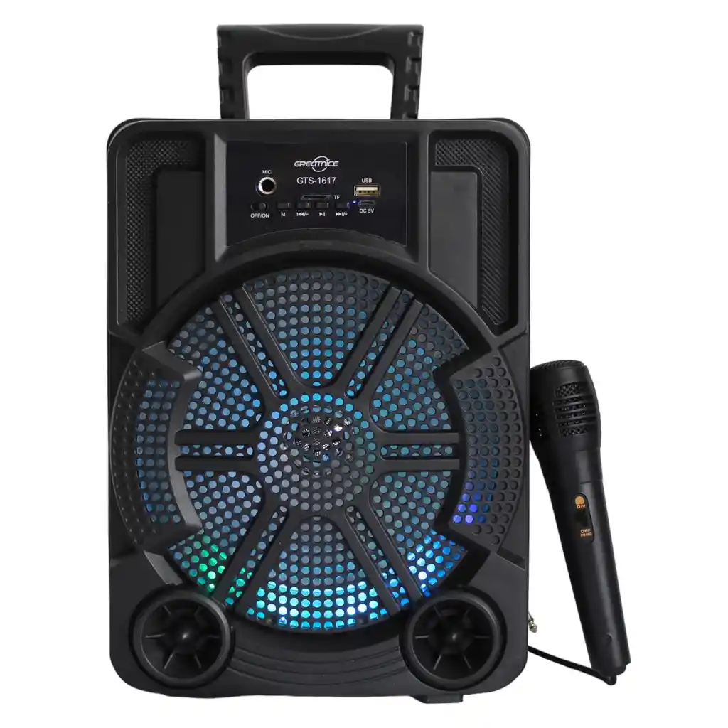 Altavoz Bluetooth Portatil Con Luces Led Y Fm Radio